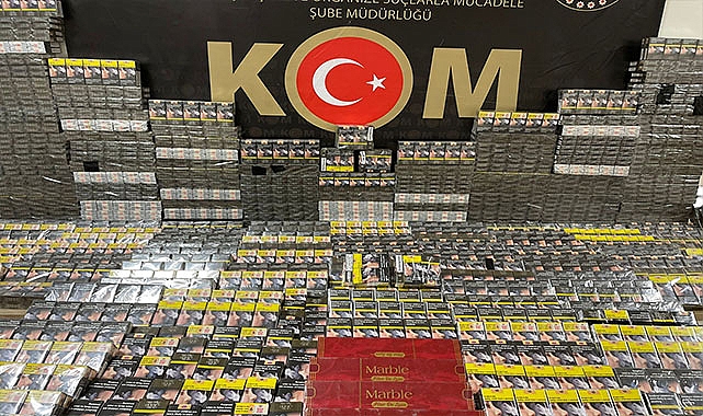 2 bin 800 paket kaçak sigara ele geçirildi