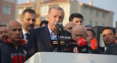 Cumhurbaşkanı Erdoğan deprem bölgesinde konuştu