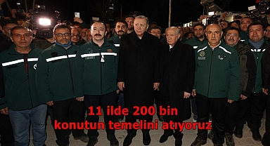 Cumhurbaşkanı Erdoğan depremzedeler için konuştu