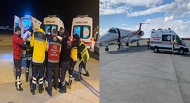 Deprem bölgesinden diğer illere hava ambulans köprüsü kuruldu