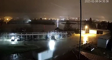 Depremin şiddetli görüntüsü ortaya çıktı