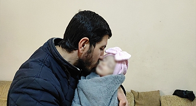 Enkazdan kurtarılan Fatma bebek, artık güvenli yerde