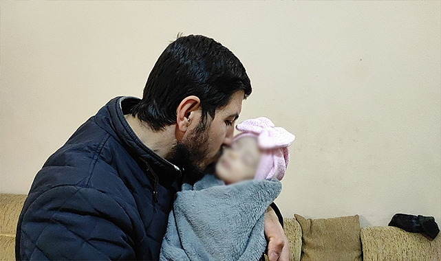 Enkazdan kurtarılan Fatma bebek, artık güvenli yerde