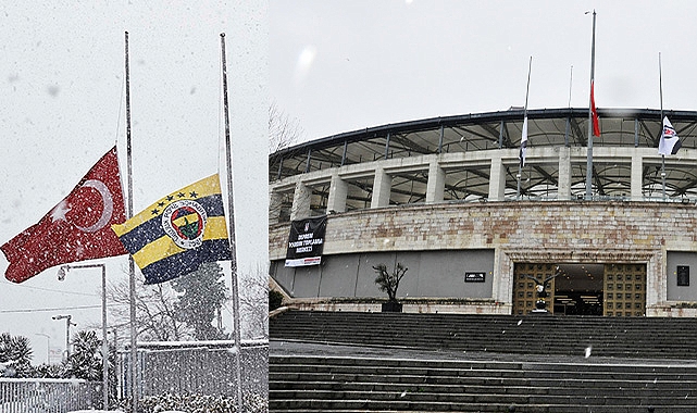 Fenerbahçe ve Beşiktaş tesislerinin bayraklarını yarıya indirdi