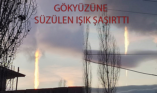 Gökyüzüne yükselen ışık şaşırttı