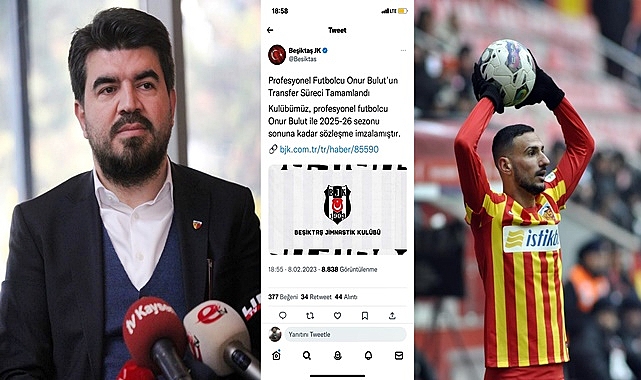 Kayserispor’dan Onur Bulut’u transfer eden Beşiktaş’a tepki