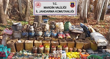 Terör örgütüne ait yaşam malzemeleri ele geçirildi