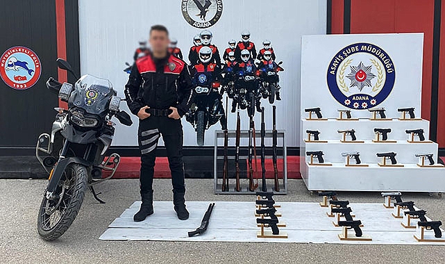 Adana'da 104 silah ele geçirildi
