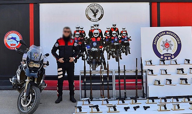Adana'da 36 hırsız tutuklandı, 125 adet ruhsatsız silah ele geçirildi