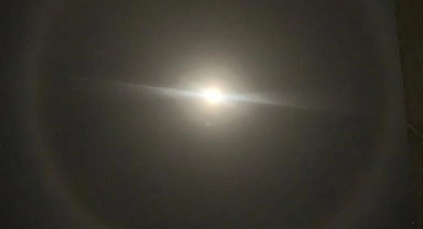 Gökyüzünde 'Ay halkası' görüldü