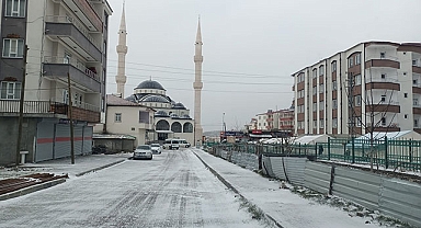 Sincik ilçesinde kar yağışı başladı