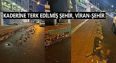 Yola savrulan kaldırım taşları kazaya davetiye çıkarıyor