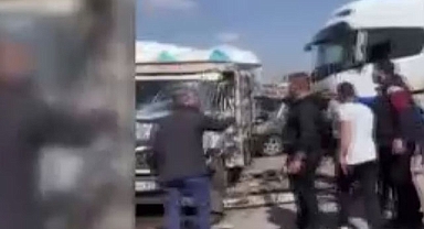 8 araç birbirine girdi, ortalık savaş alanına döndü