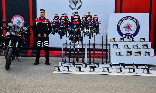 Adana’da çok sayıda silah ele geçirildi