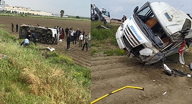 Adana'da minibüs ile kamyon çarpıştı: Yaralılar var