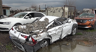 Araba mezarlığı felaketin boyutu gözler önünde