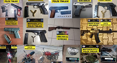 Çeşitli suçlar işleyen 10 şüpheli tutuklandı