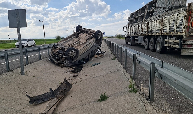 Diyarbakır’da araç takla attı: 1 yaralı