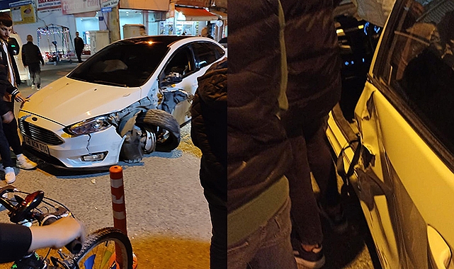 İki araç çarpıştı: 2 yaralı