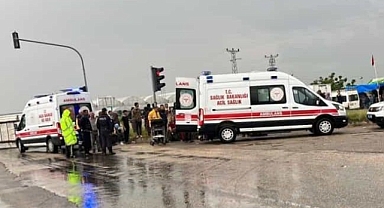 İşçileri taşıyan minibüs devrildi! 9 yaralı