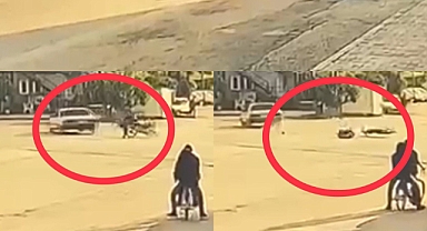 Motosikletle otomobil çarpıştı, sürücü savruldu