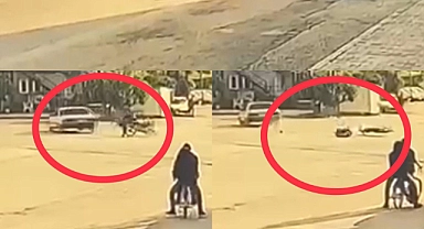 Motosikletle otomobil çarpıştı, sürücü savruldu