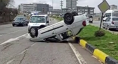 Otomobil takla attı: 2 yaralı