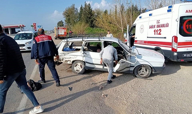 Otomobiller çarpıştı: 1 ölü, 3 yaralı