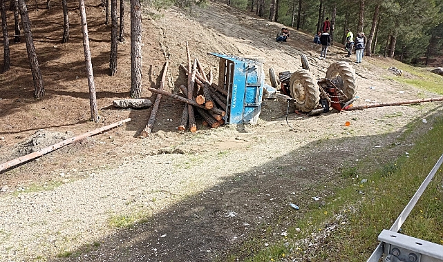 Şarampole yuvarlanan traktörün sürücüsü hayatını kaybetti