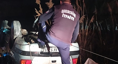 Tarsus’ta kanala düşen aracın sürücüsü öldü