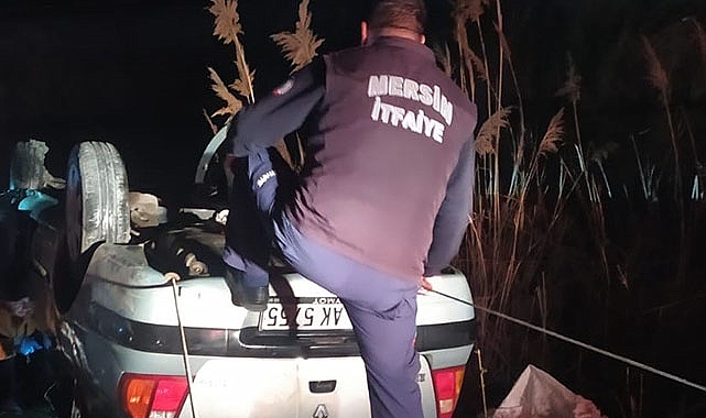 Tarsus’ta kanala düşen aracın sürücüsü öldü
