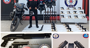 Adana’da çok sayıda ruhsatsız silah ele geçirildi