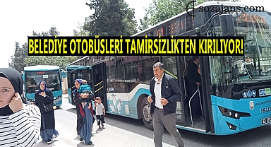 Belediye otobüsü yolun ortasında arıza verdi!
