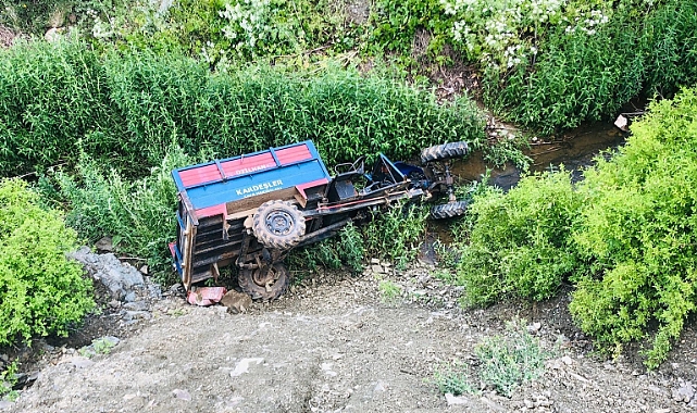 Çapa motoru şarampole devrildi