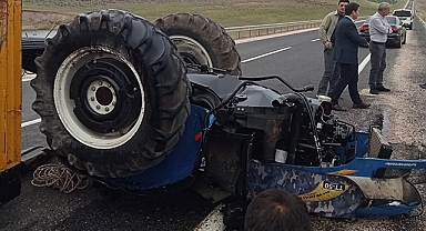 Diyarbakır'da traktör devrildi!
