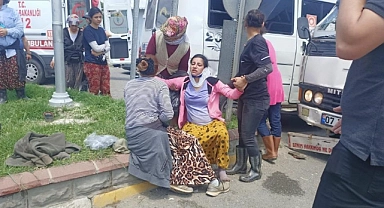 İşçileri taşıyan minibüs ile kamyonet çarpıştı