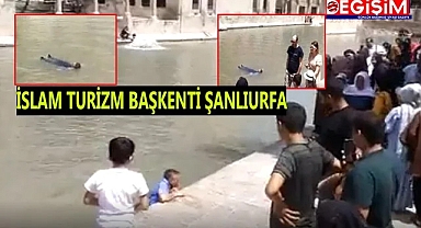 Madde bağımlısı Balıklıgöl'de yüzdü!