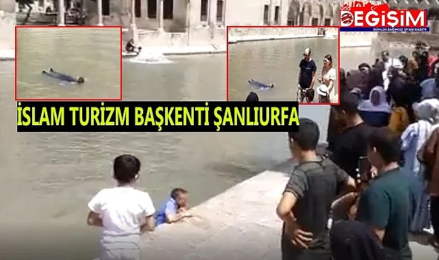 Madde bağımlısı Balıklıgöl'de yüzdü!