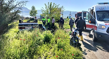 Osmaniye'de otomobil takla attı
