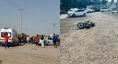 Tır ile motosiklet çarpıştı: 2 yaralı