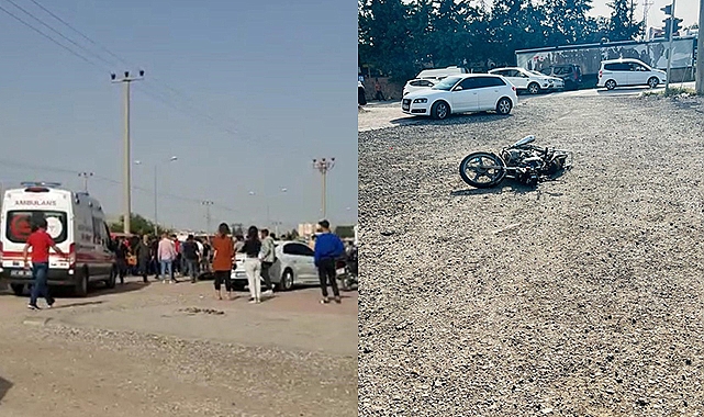 Tır ile motosiklet çarpıştı: 2 yaralı