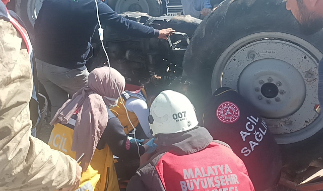 Traktörün altında kalan sürücü yaralandı