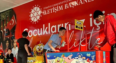 Urfalı depremzede çocuklar gönüllerince eğlendi