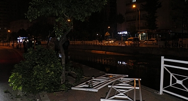 Adana'da otomobil sulama kanalına uçtu