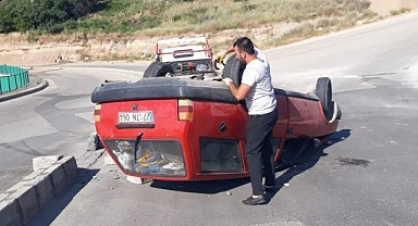 Adıyaman'da kontrolden çıkan araç devrildi! Yaralılar var