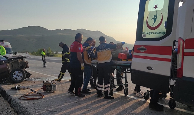Burdur’da trafik kazası: 2’si ağır 3 yaralı