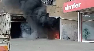 Diyarbakır'da motosiklet dükkanı cayır cayır yandı