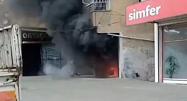 Diyarbakır'da motosiklet dükkanı cayır cayır yandı