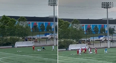 Futbol maçında kavga çıktı: Polis tarafları dağıtmak için havaya ateş açtı