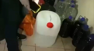 Gaziantep'te 200 litre sahte alkol bulundu